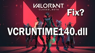 How To Fix VCRUNTIME140dll Missing Error For Valorant [upl. by Mittel]