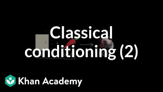 Classical conditioning Neutral conditioned and unconditioned stimuli and responses  Khan Academy [upl. by Anaihk]