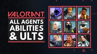 VALORANT  All Characters Abilities amp Ultimates [upl. by Barhos]