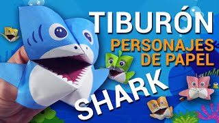 Como hacer tiburones de papel  Comecocos  Ideas Creativas DIY [upl. by Oizirbaf523]