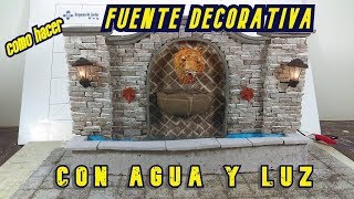 Como hacer una FUENTE decorativa con AGUA y LUZ2020 [upl. by Dobrinsky971]