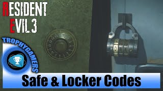 Resident Evil 3 Remake  All Safe and Locker Codes [upl. by Latsirk827]