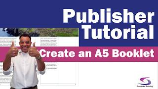 Publisher Tutorial Create and Print an A5 Booklet  See how you can create a brochure in Publisher [upl. by Lebaron]