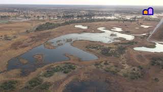 Botswana  Okavango Delta Flight highlights [upl. by Nie]