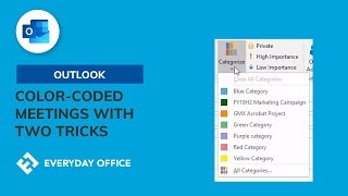 ColorCoding Meetings Two Ways in Outlook [upl. by Seafowl564]