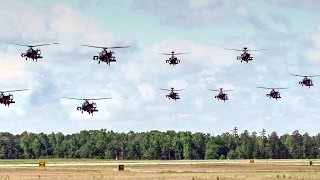 AH64 Apache Helicopters Mass Launch [upl. by Alatea750]