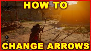 Assassins Creed Valhalla How to Change Arrows [upl. by Hallam632]