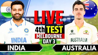 India vs Australia 4th Test Day 3  IND vs AUS Live Match Live Cricket Match Today 2nd Session [upl. by Alaikim]