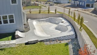 real SKATEPARK in my BACKYARD  backyard tour 2 [upl. by Nwahsd]