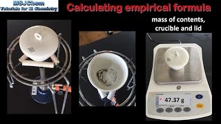 12 Calculate empirical formula from experimental data [upl. by Also]