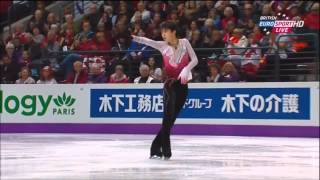 Yuzuru Hanyu World2013 FP with British Eurosport [upl. by Anilag267]