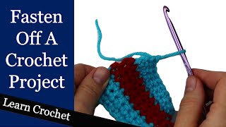 How to Finish a Crochet Project  Beginner Course Lesson 75 [upl. by Norah]