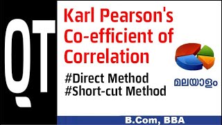 karl pearsons coefficient of correlation malayalam new syllabus 2002 syllabus QT [upl. by Plerre]