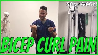 Bicep Curl Pain  Forearm Pain [upl. by Sinai965]