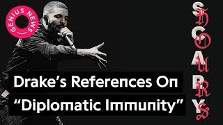 Drakes quotDiplomatic Immunityquot References Explained  Genius News [upl. by Tansey776]