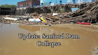 Update Sanford Flood 2020  Drone  Dam Collapse [upl. by Avrom]