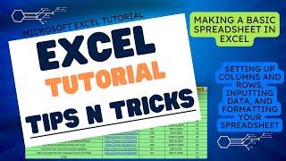 Microsoft Excel Tutorial  Making a Basic Spreadsheet in Excel [upl. by Emirak]