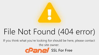 File Not Found 404 error SSL For Free Verification SOLVED [upl. by Deth593]