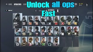 Fastest way to Unlock all the operators in Rainbow Six Siege [upl. by Narual]