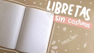 Haz una libreta SIN COSTURAS  ideal para bullet journal  reciclada ✨ [upl. by Osanna]