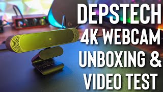 DEPSTECH 4K Webcam Unboxing amp Video Test [upl. by Lattimer888]