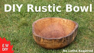 DIY Rustic Bowl No Lathe [upl. by Raynata86]