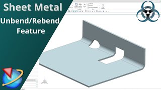 Siemens Unigraphics NXSheet Metal  Unbend and Rebend in sheet metal [upl. by Nealey]