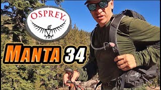 OSPREY Manta 34 Day Pack REVIEW  Off Trail HIKE to Water Falls [upl. by Alida265]