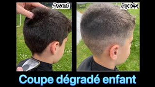 TUTO Comment faire une coupe dégradé enfant à la maison [upl. by Catharina]