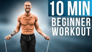 10 Min Beginner Jump Rope Workout [upl. by Nroht]