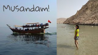 Musandam Dibba Oman Vlog  Snorkelling Banana Boat Ride Dhow Cruise  Dubai 8 [upl. by Martell]