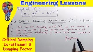 Critical Damping coefficient and Damping Factor explained [upl. by Alboran]