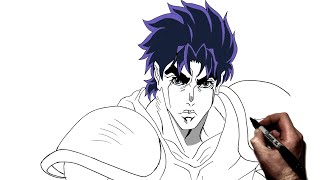 How To Draw Jonathan Joestar  Step By Step  JoJos Bizarre Adventure [upl. by Antipus]