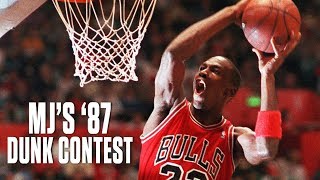 Michael Jordan’s 1987 NBA Slam Dunk Contest  NBA Highlights [upl. by Inkster]