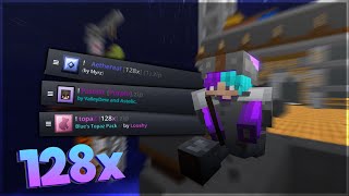 The BEST 128x Texture packs  Hypixel Bedwars [upl. by Nerine455]