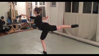 Entrelacé or Grand Jeté en Tournant or Tour Jeté Ballet Class Tutorial intermediate level [upl. by Timmie336]