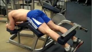 How To Prone Leg Curl Cybex [upl. by Akoek]