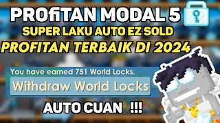 Modal 5DL Profit Gampang 🔥 High Demand Auto Cuan Banyak 💰  Growtopia Profit [upl. by Dulsea]