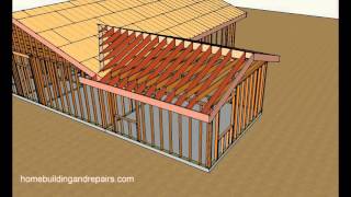 How To Attach Home Addition Roof Framing To Existing Sloping Roof [upl. by Anissa]