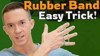 EASY Rubber Band Magic Trick Tutorial  Jumps Between Fingers [upl. by Aldred]