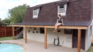 How To Build a Covered Patio  DIY Porch Part 1 [upl. by Yolanthe]