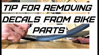 Bicycle decal removal tips [upl. by Sievert]