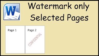 How to watermark one page only in Microsoft Word [upl. by Areem]