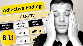 Die Adjektivdeklination im Genitiv  German adjective endings in Genitive [upl. by Elagiba]