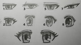 How to Draw ANIME EYES Step by Step  Slow Tutorial for Beginners No time lapse [upl. by Duj926]