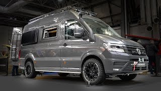 Inside A £100000 4X4 OFF ROAD VW Crafter Camper [upl. by Ahrens]