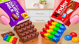 Sweet Chocolate Cake Recipe Using Dairy Milk amp Rainbow Kinder  Viral Chocolate Cake 🍫✨ [upl. by Eizus]