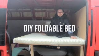 DIY VAN CONVERSION  Finishing foldable bed amp keeping seats [upl. by Terrill654]