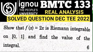 Bsc Mathematics  IGNOU  BMTC 133  Dec TEE 2022  Question no 4b  Real Analysis  BSCG  MTE09 [upl. by Akenet]