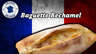 Easy french baguette bechamel 🇫🇷 homemade french baguette and cheese [upl. by Hnamik]